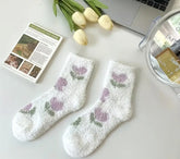 Lilac Fluffy socks